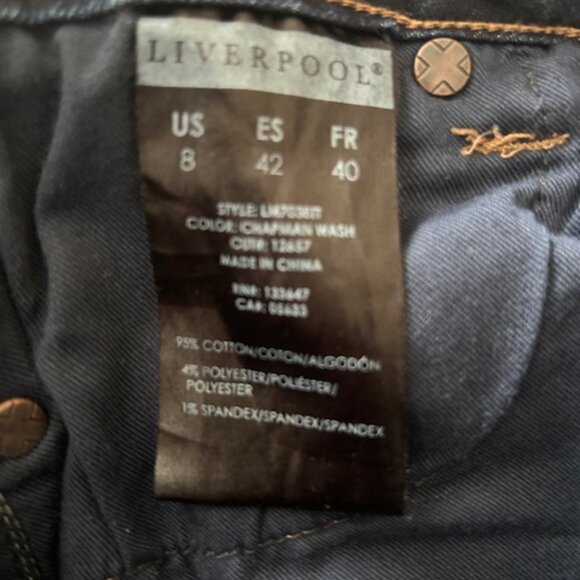 Liverpool Los Angels - 'Capri' cropped cuffed girlfriend cut jeans - Picture 3 of 4